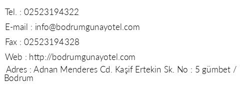 Gnay Otel telefon numaralar, faks, e-mail, posta adresi ve iletiim bilgileri